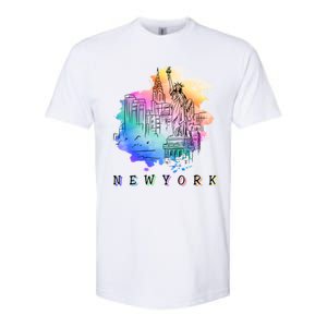 Nyc New York City Skylines Statue Of Liberty Gift Softstyle CVC T-Shirt