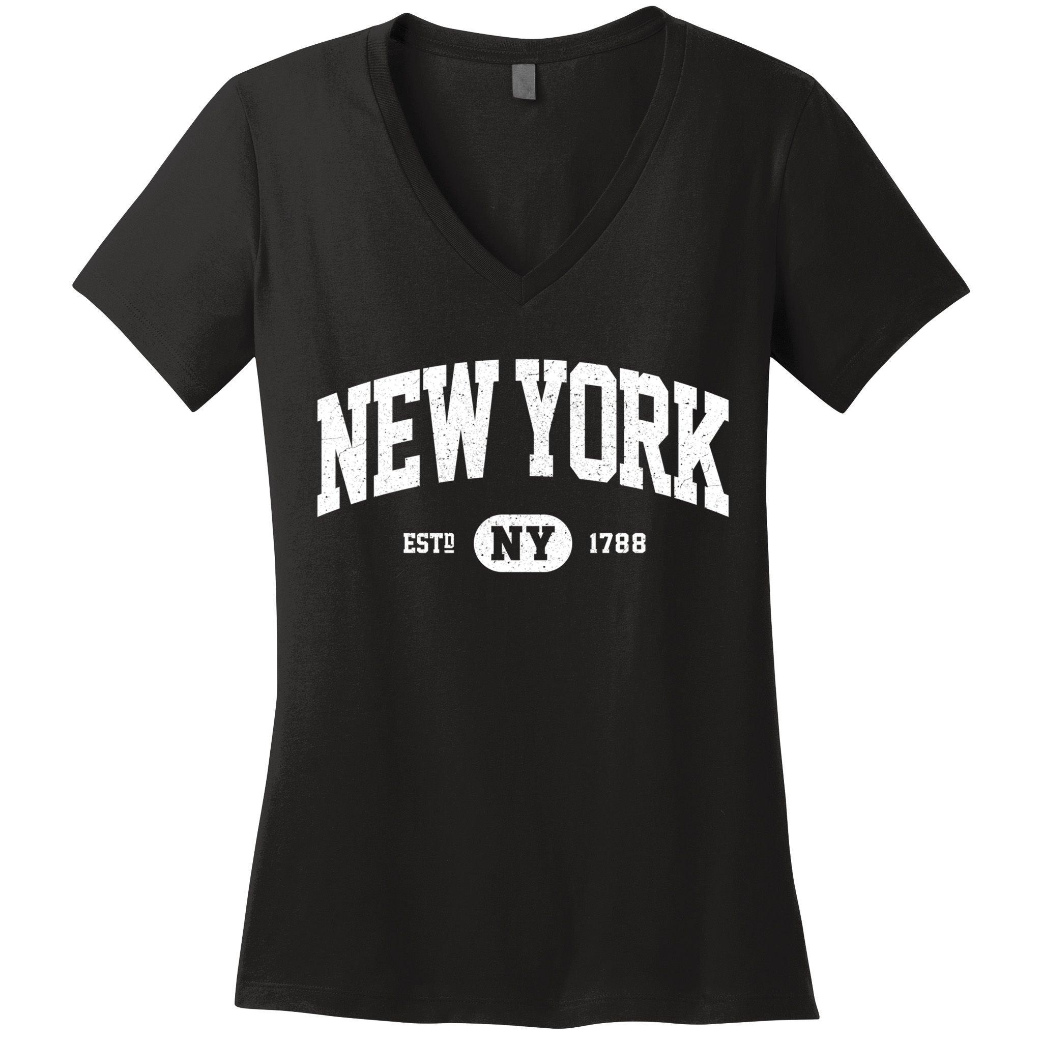 Ny New York Gift Retro Vintage New York Great Gift Funny Gift Women's V-Neck T-Shirt