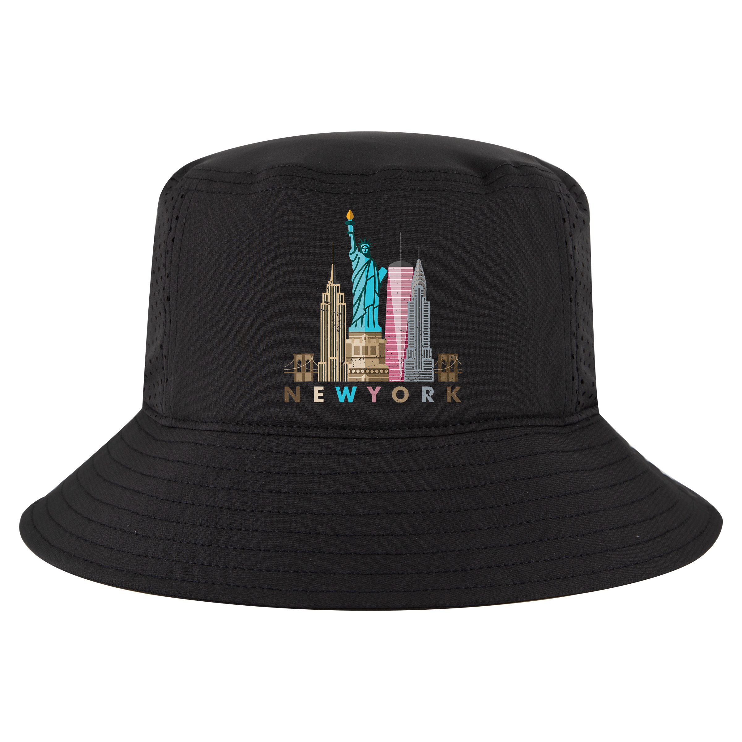 Nyc New York City Skylines Statue Of Liberty Cool Comfort Performance Bucket Hat