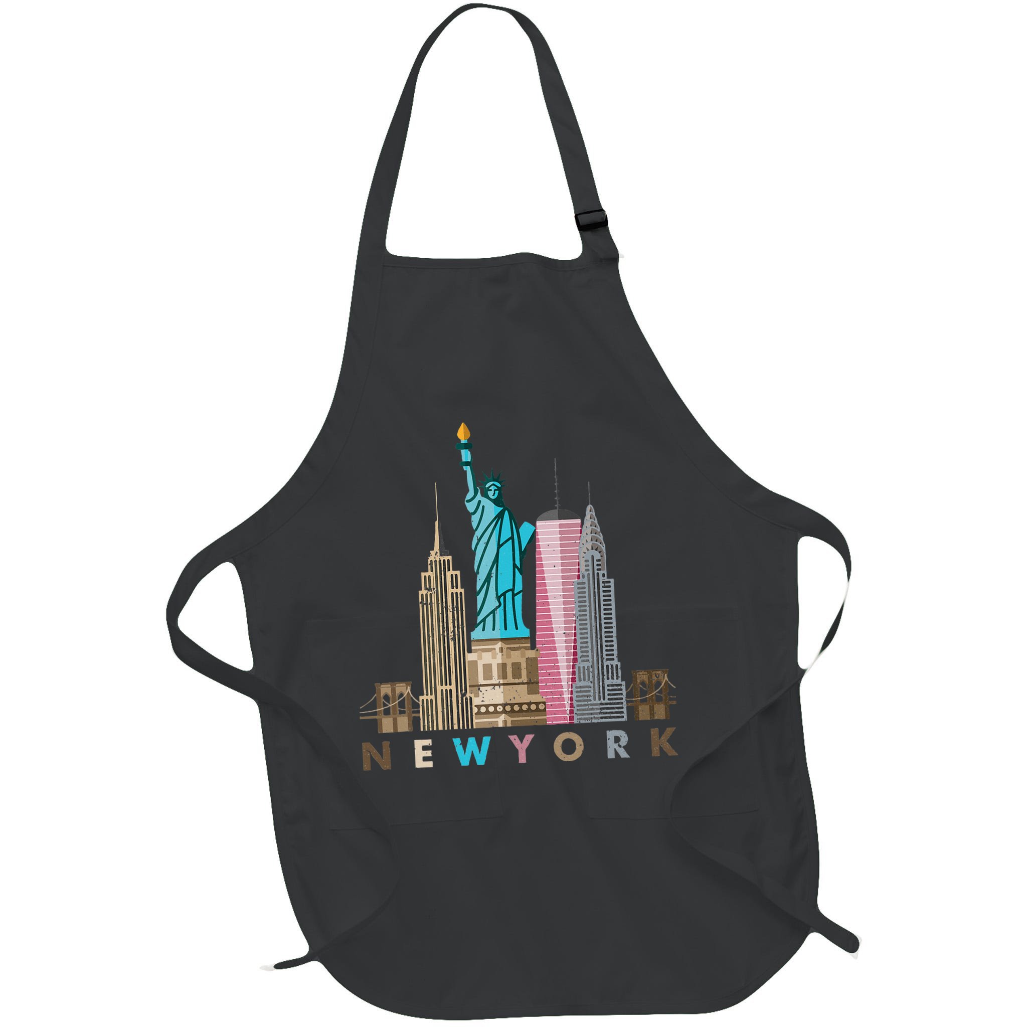 Nyc New York City Skylines Statue Of Liberty Apron