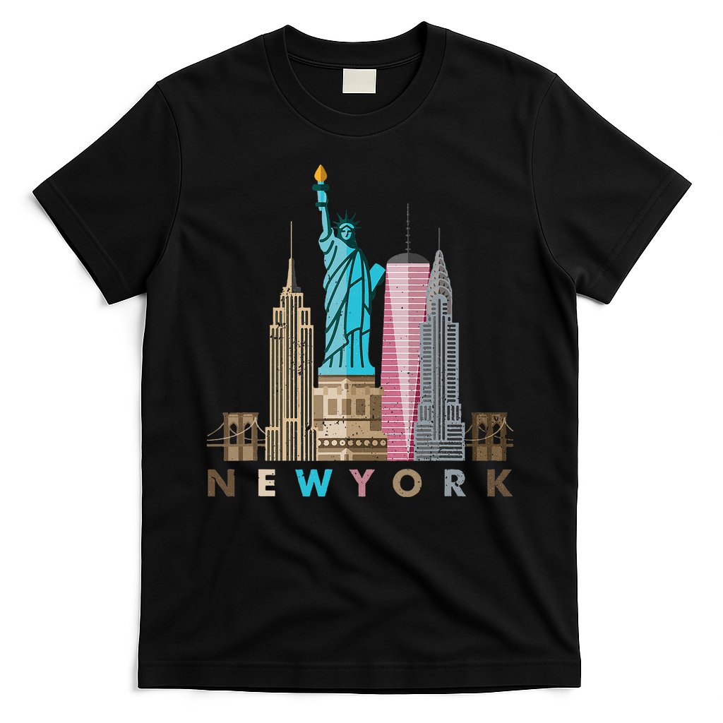 Nyc New York City Skylines Statue Of Liberty T-Shirt
