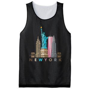 Nyc New York City Skylines Statue Of Liberty Mesh Reversible Basketball Jersey Tank