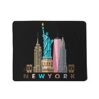 Nyc New York City Skylines Statue Of Liberty Mousepad