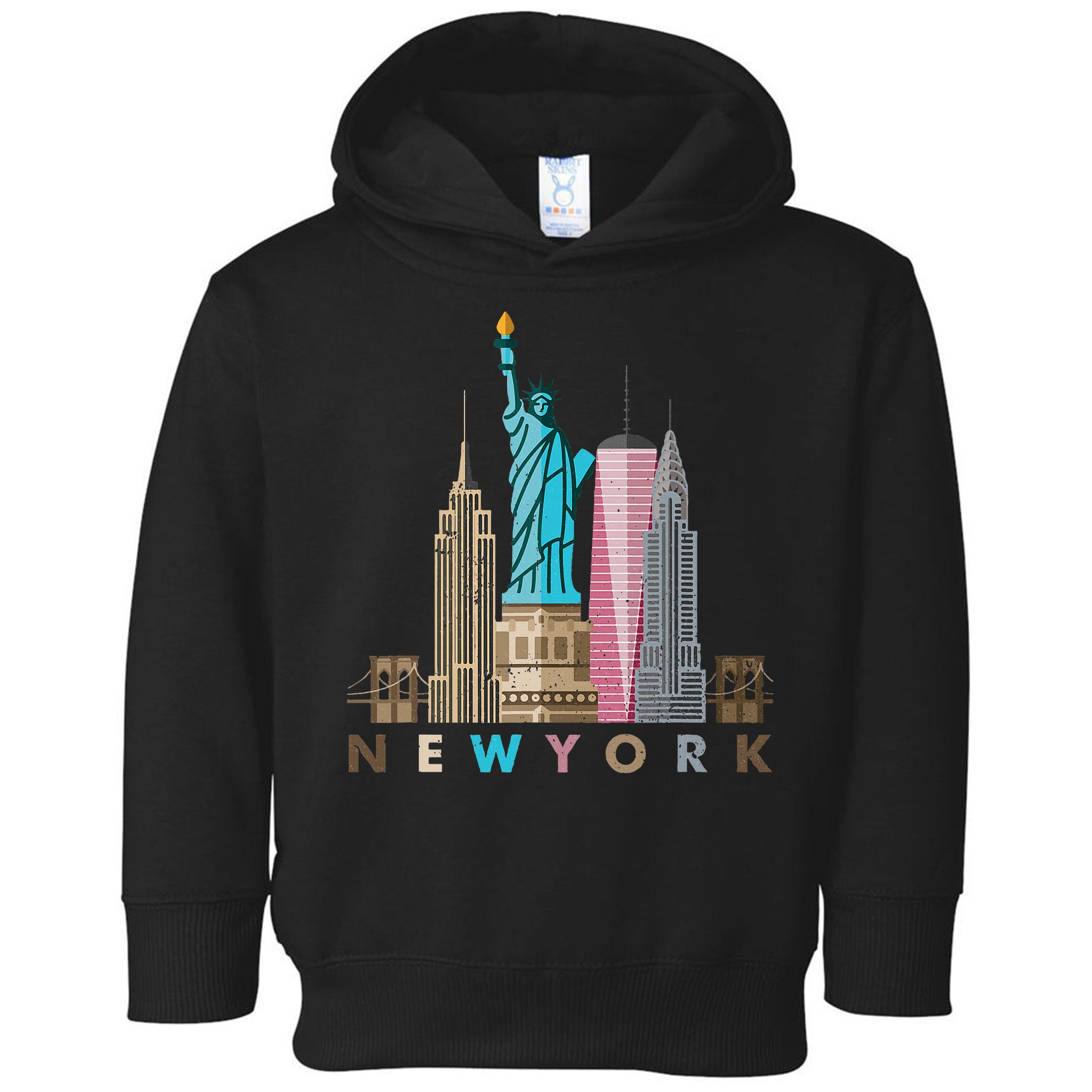 Nyc New York City Skylines Statue Of Liberty Toddler Hoodie