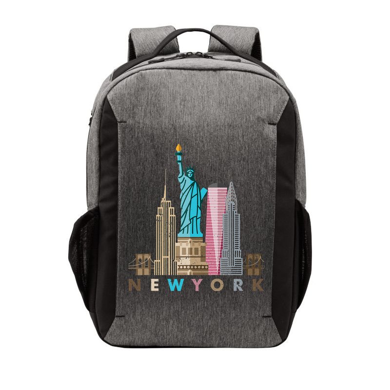 Nyc New York City Skylines Statue Of Liberty Vector Backpack