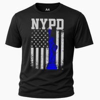 Nypd New York Police Department Statue Of Liberty Distressed Cooling Performance Crew T-Shirt