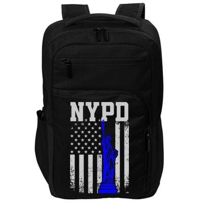 Nypd New York Police Department Statue Of Liberty Distressed Impact Tech Backpack