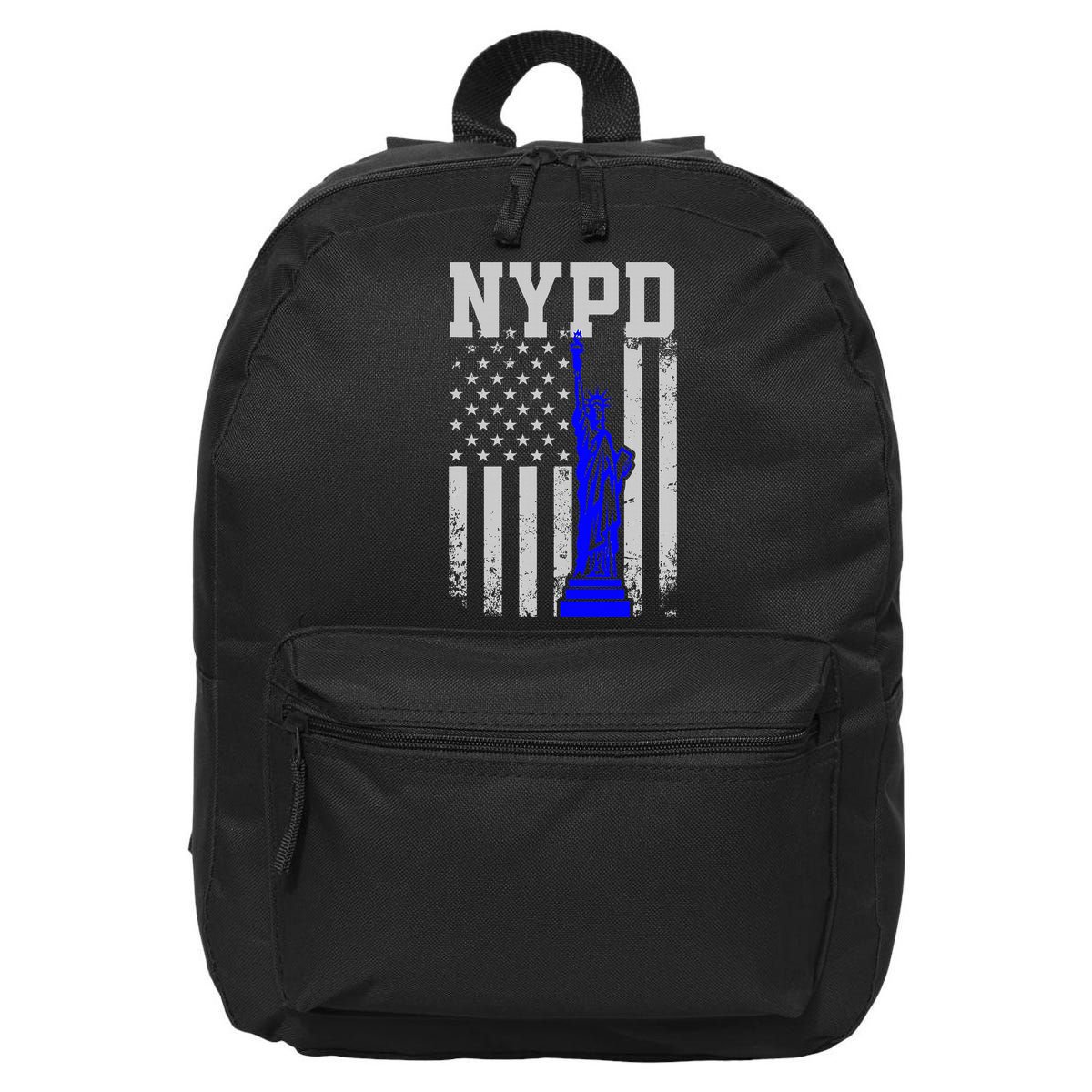 Nypd New York Police Department Statue Of Liberty Distressed 16 in Basic Backpack