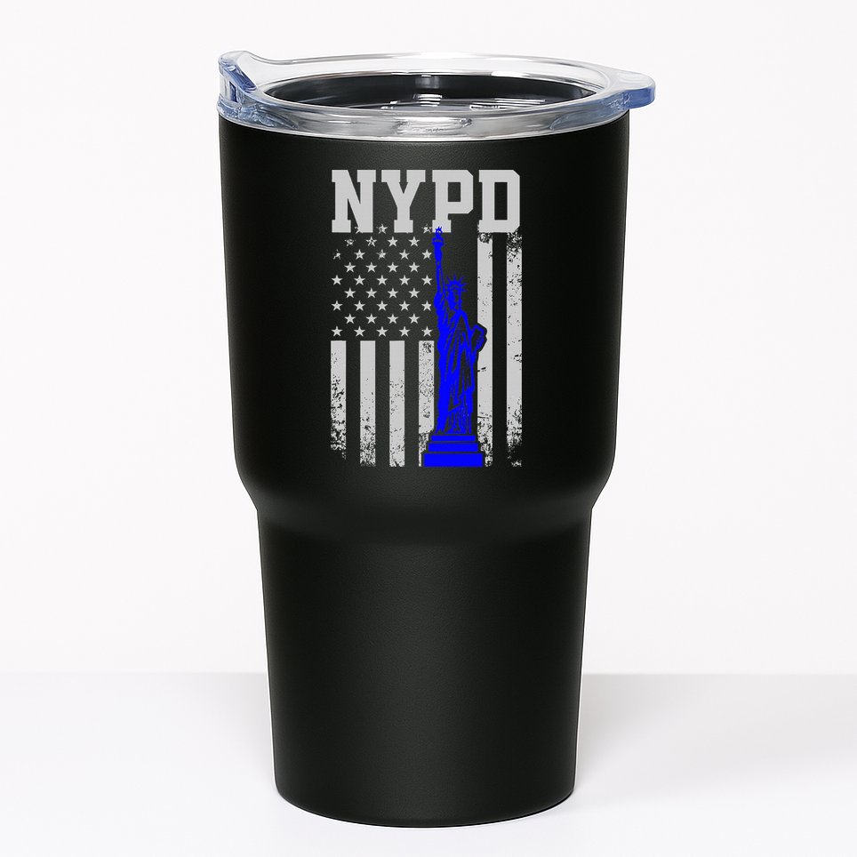 Nypd New York Police Department Statue Of Liberty Distressed Tumbler