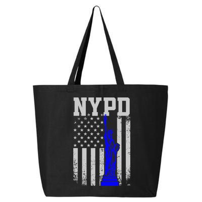 Nypd New York Police Department Statue Of Liberty Distressed 25L Jumbo Tote