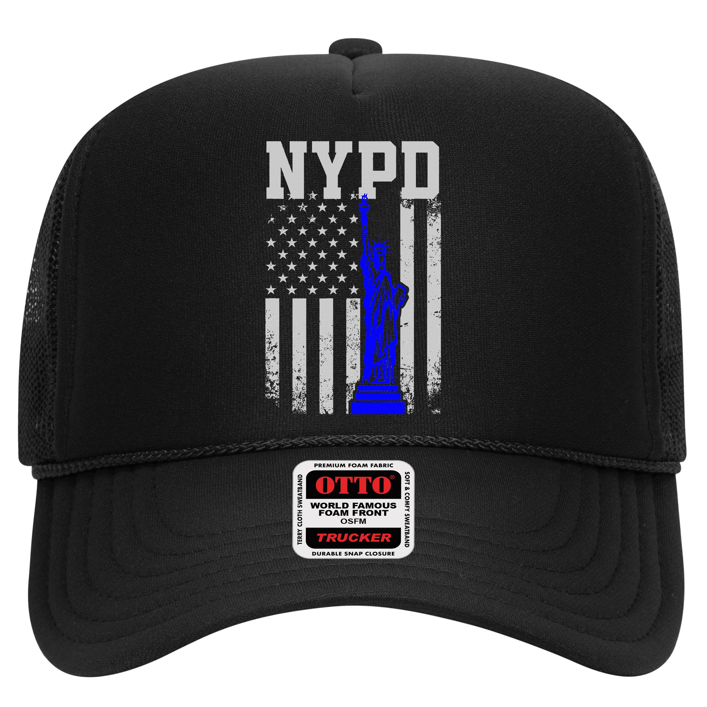 Nypd New York Police Department Statue Of Liberty Distressed Hat