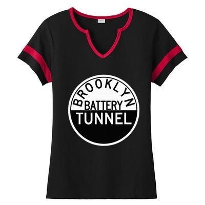 Nyc New York City Brooklyn Battery Tunnel Ladies Halftime Notch Neck Tee