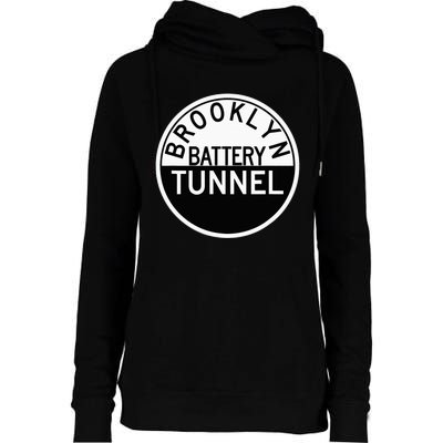 Nyc New York City Brooklyn Battery Tunnel Womens Funnel Neck Pullover Hood