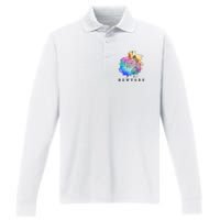 Nyc New York City Skylines Statue Of Liberty Performance Long Sleeve Polo