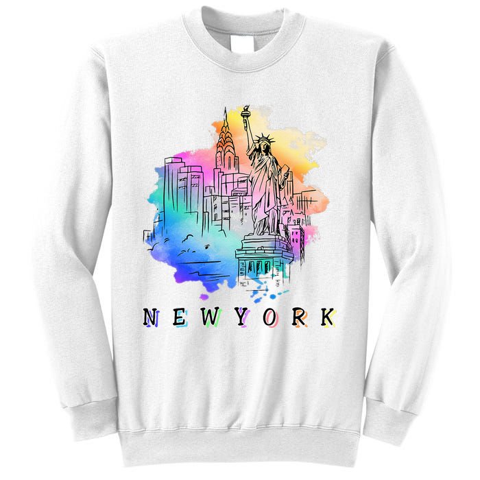 Nyc New York City Skylines Statue Of Liberty Sweatshirt