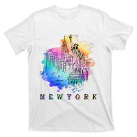 Nyc New York City Skylines Statue Of Liberty T-Shirt