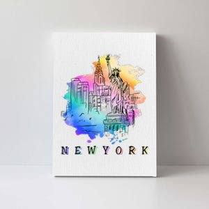 Nyc New York City Skylines Statue Of Liberty Canvas