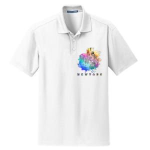 Nyc New York City Skylines Statue Of Liberty Dry Zone Grid Polo