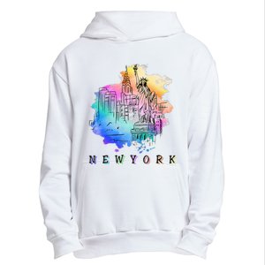 Nyc New York City Skylines Statue Of Liberty Urban Pullover Hoodie