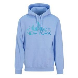 Nyc New York City Skylines Statue Of Liberty Birds Cute Gift Unisex Surf Hoodie