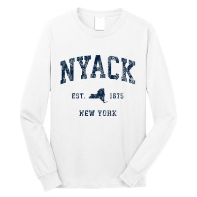 Nyack New York Ny Vintage Athletic Sports Design Long Sleeve Shirt