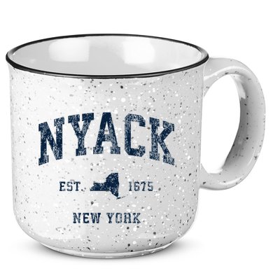 Nyack New York Ny Vintage Athletic Sports Design 15oz Campfire Ceramic Mug