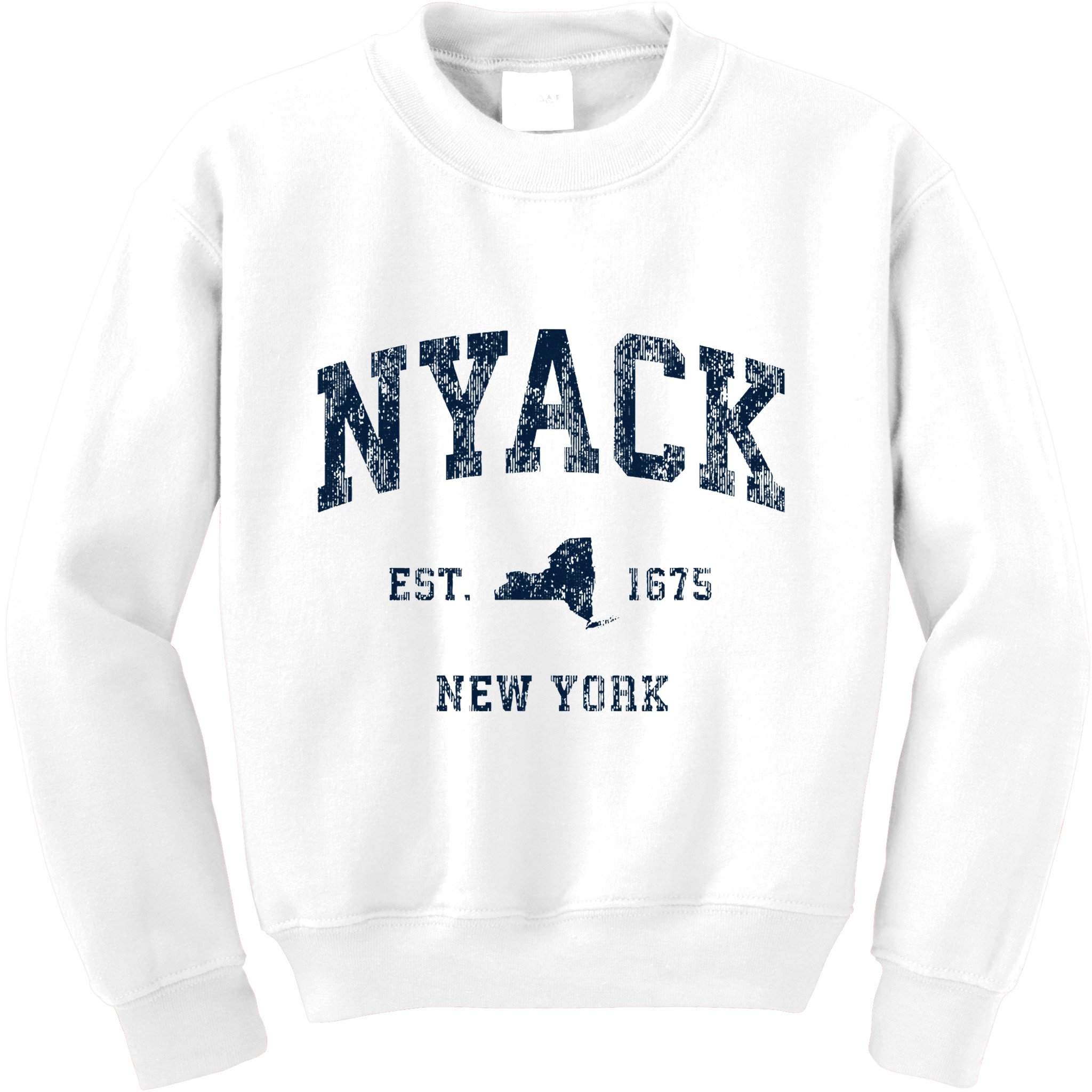 Nyack New York Ny Vintage Athletic Sports Design Kids Sweatshirt