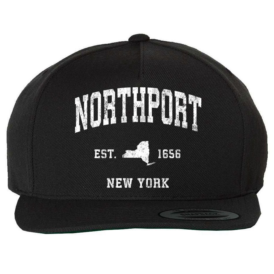 Northport New York Ny Vintage Athletic Wool Snapback Cap