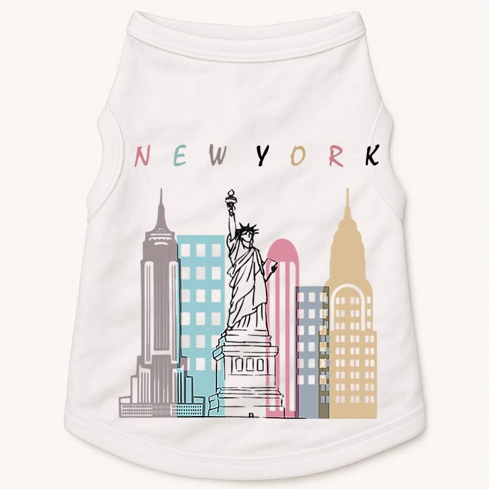 NYC New York City Manhattan skylines statue of liberty Doggie Tank