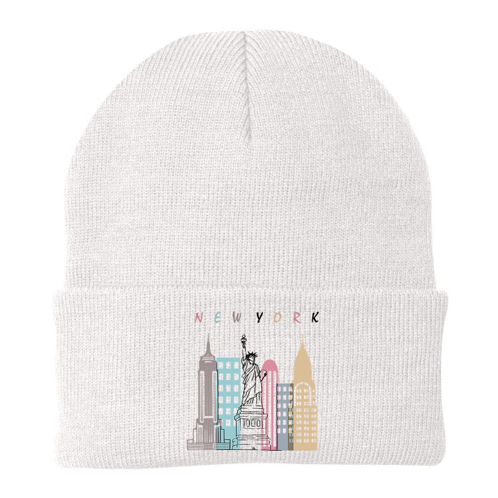 NYC New York City Manhattan skylines statue of liberty Beanie