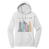 NYC New York City Manhattan skylines statue of liberty Women's Pullover Hoodie