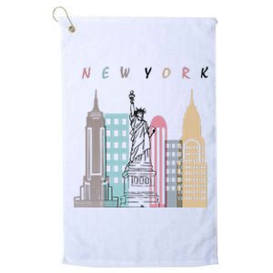 NYC New York City Manhattan skylines statue of liberty Platinum Collection Golf Towel