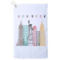 NYC New York City Manhattan skylines statue of liberty Platinum Collection Golf Towel