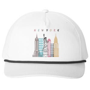 NYC New York City Manhattan skylines statue of liberty Snapback Five-Panel Rope Hat