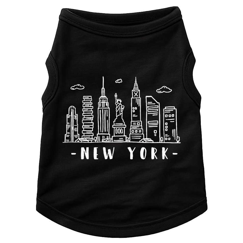 NYC New York City Manhattan Skylines Statue Of Liberty Cloud Doggie Tank
