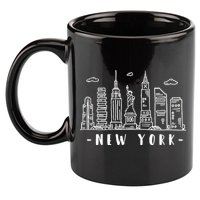 NYC New York City Manhattan Skylines Statue Of Liberty Cloud 11oz C Handle Ceramic Mug