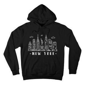 NYC New York City Manhattan Skylines Statue Of Liberty Cloud Tall Hoodie