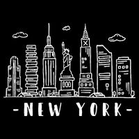 NYC New York City Manhattan Skylines Statue Of Liberty Cloud Full Zip Hoodie