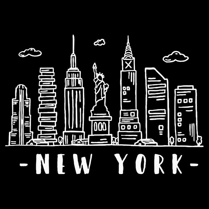 NYC New York City Manhattan Skylines Statue Of Liberty Cloud Full Zip Hoodie