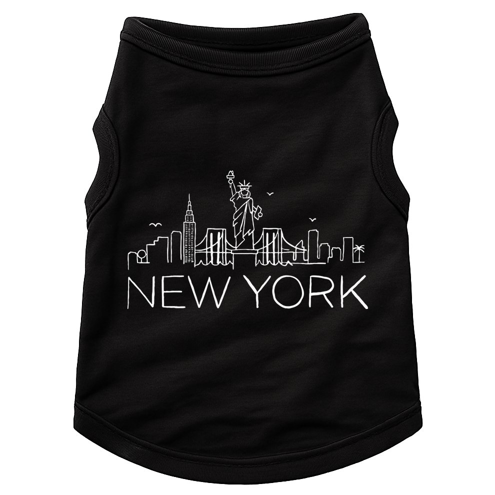 NYC New York City Skylines Statue Of Liberty Birds Doggie Tank