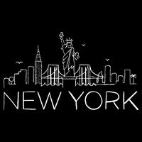 NYC New York City Skylines Statue Of Liberty Birds Doggie Tank