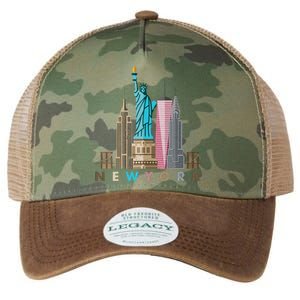 Nyc New York City Skylines Statue Of Liberty Legacy Tie Dye Trucker Hat