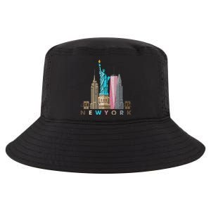 Nyc New York City Skylines Statue Of Liberty Cool Comfort Performance Bucket Hat