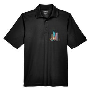 Nyc New York City Skylines Statue Of Liberty Men's Origin Performance Pique Polo