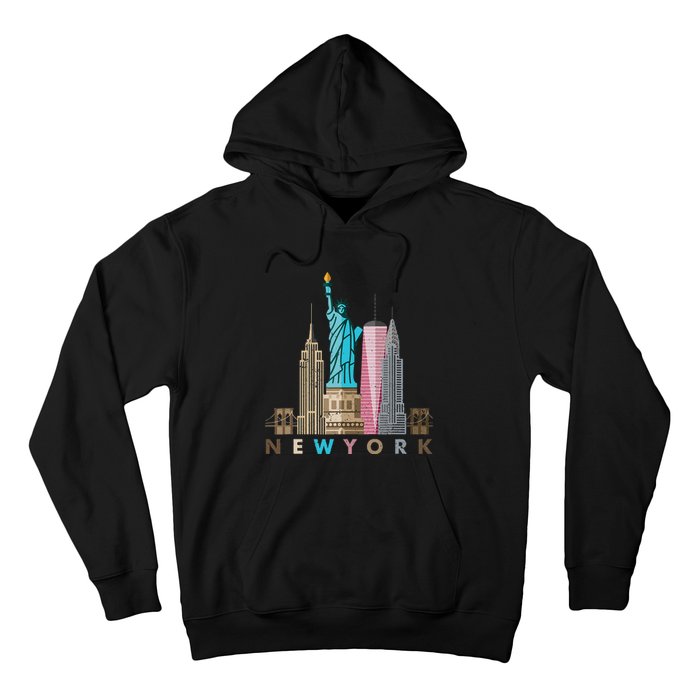 Nyc New York City Skylines Statue Of Liberty Hoodie