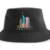 Nyc New York City Skylines Statue Of Liberty Sustainable Bucket Hat