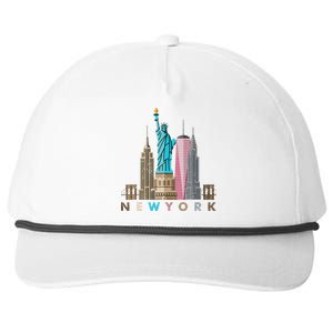 Nyc New York City Skylines Statue Of Liberty Snapback Five-Panel Rope Hat