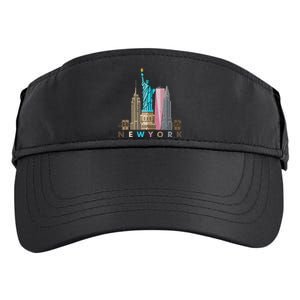 Nyc New York City Skylines Statue Of Liberty Adult Drive Performance Visor