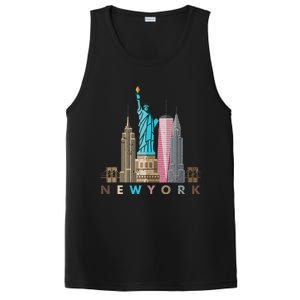 Nyc New York City Skylines Statue Of Liberty PosiCharge Competitor Tank