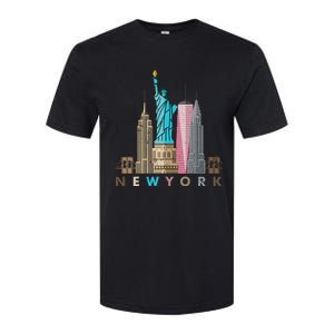 Nyc New York City Skylines Statue Of Liberty Softstyle CVC T-Shirt